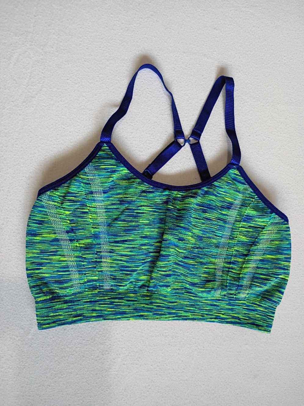 climawear Green & Blue Seamless Sports Bralette Size M